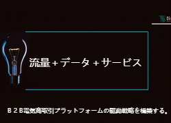 流量+データ+サービスで、B 2 B電気商取引プラ